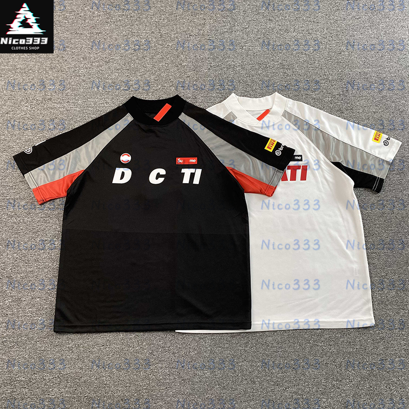 SUP modèles co-marqués épissage collision de couleurs séchage rapide respirant poitrine lettres logo impression ample polyvalent rue hommes femme