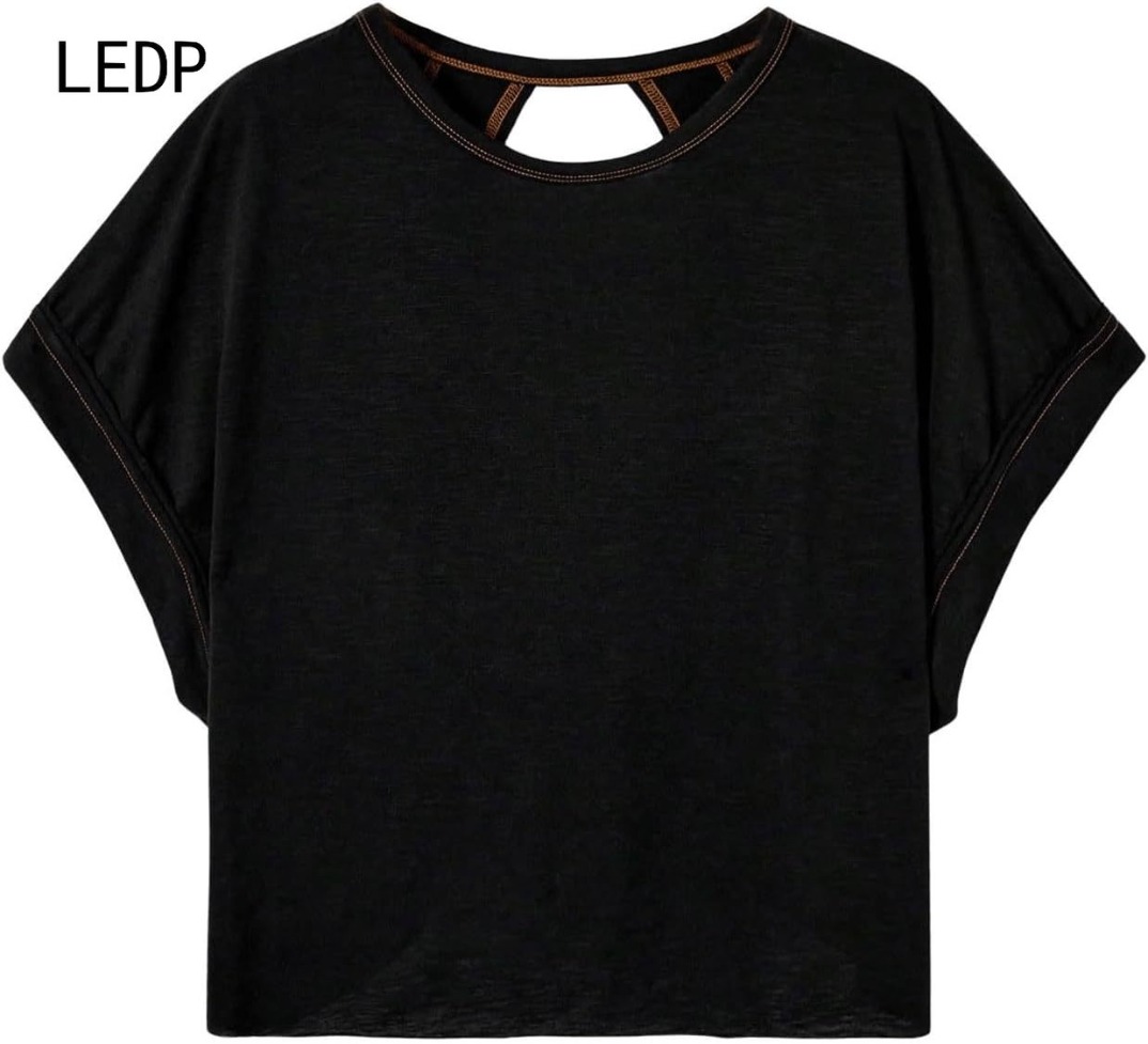 290310 Synthetic Biology Mycelium T-shirt Large Women's Gene Scissors Embroidered Breathable Futurist Short Sleeve-image-1112746502