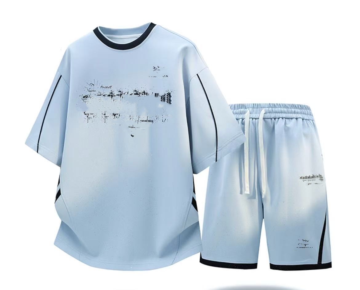 R exclusif nouveau modèle tendance mode col rond manches courtes pantalon court ensemble confortable