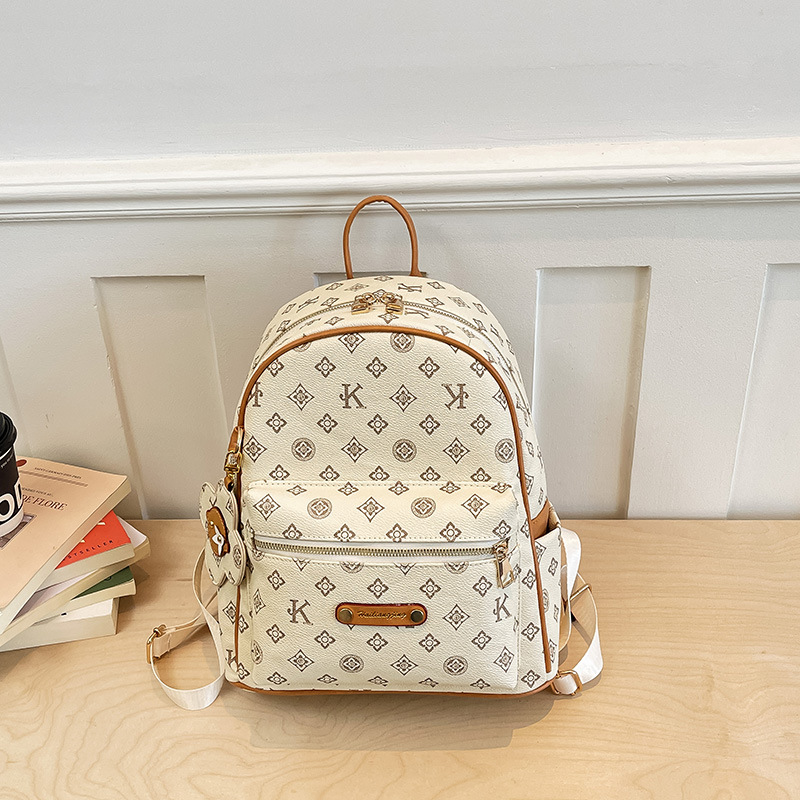 2026 New Premium Feel Print Design Backpack For Women Versatile Large Capacity Fashion Vintage Casual School Bag
