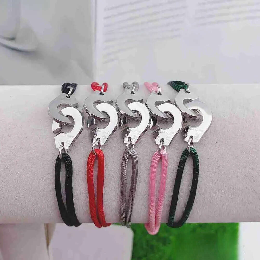 Bracelets à breloques manchette FewDook haute qualité réglable Corde en acier inoxydable menottes Menottes Bijoux Corde Bracelet pour hommes femm