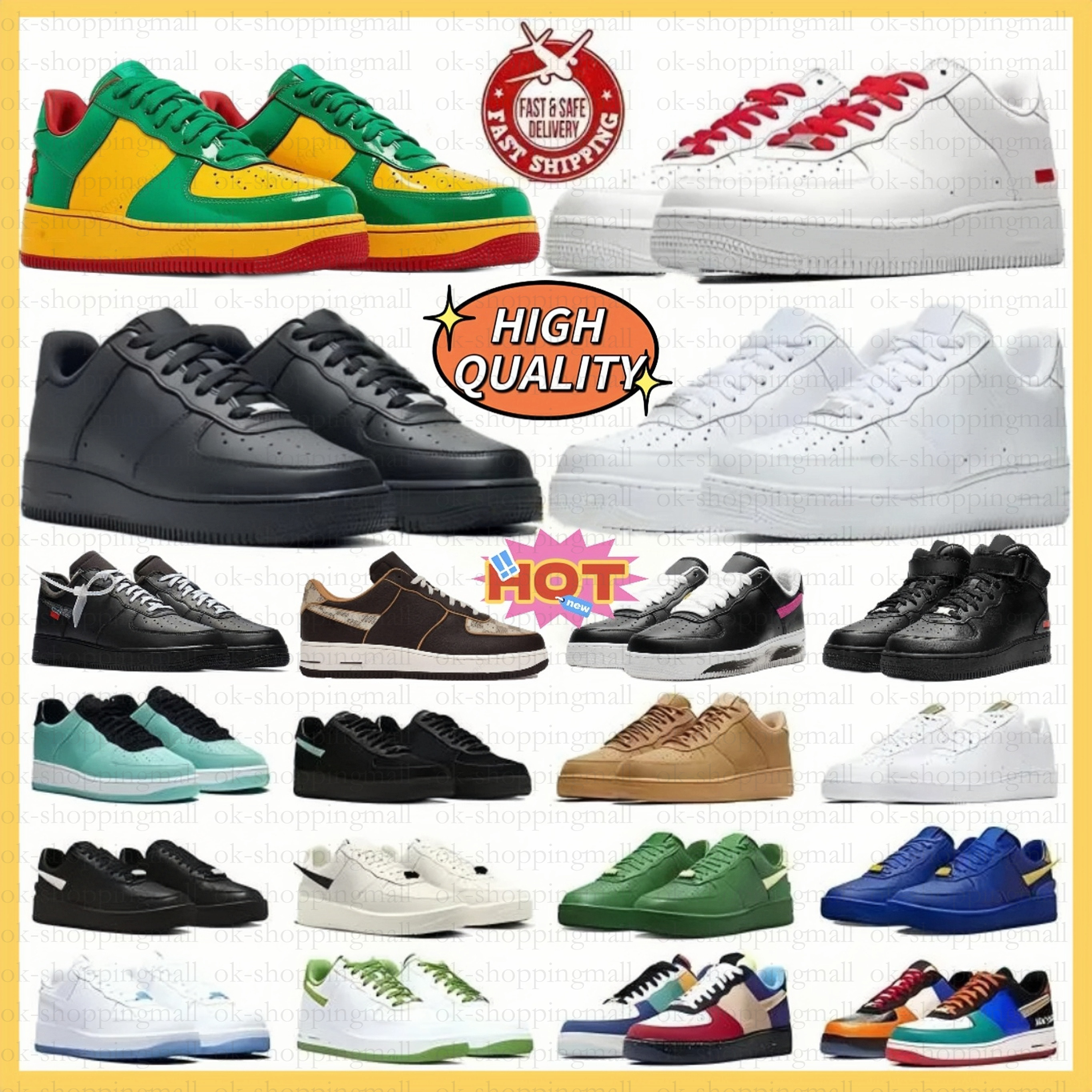 Top Qualité CPFM One Designer Casual Chaussures 1 Skate Low Sneakers Hommes Femmes Squelette Blanc Gum Mocha Grery Université Bleu Rose Pin Vert