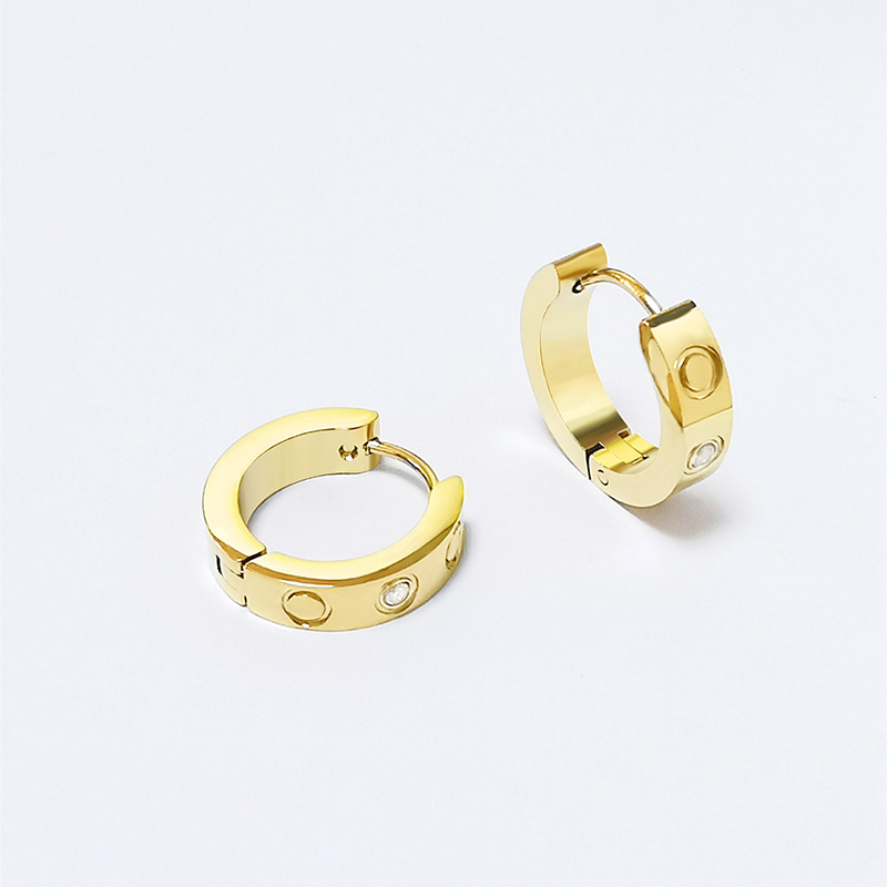 Boucles d'oreilles de créateur pour femmes, à la mode et simples, en acier inoxydable, hypoallergénique, bijoux commémoratifs de vacances, clous