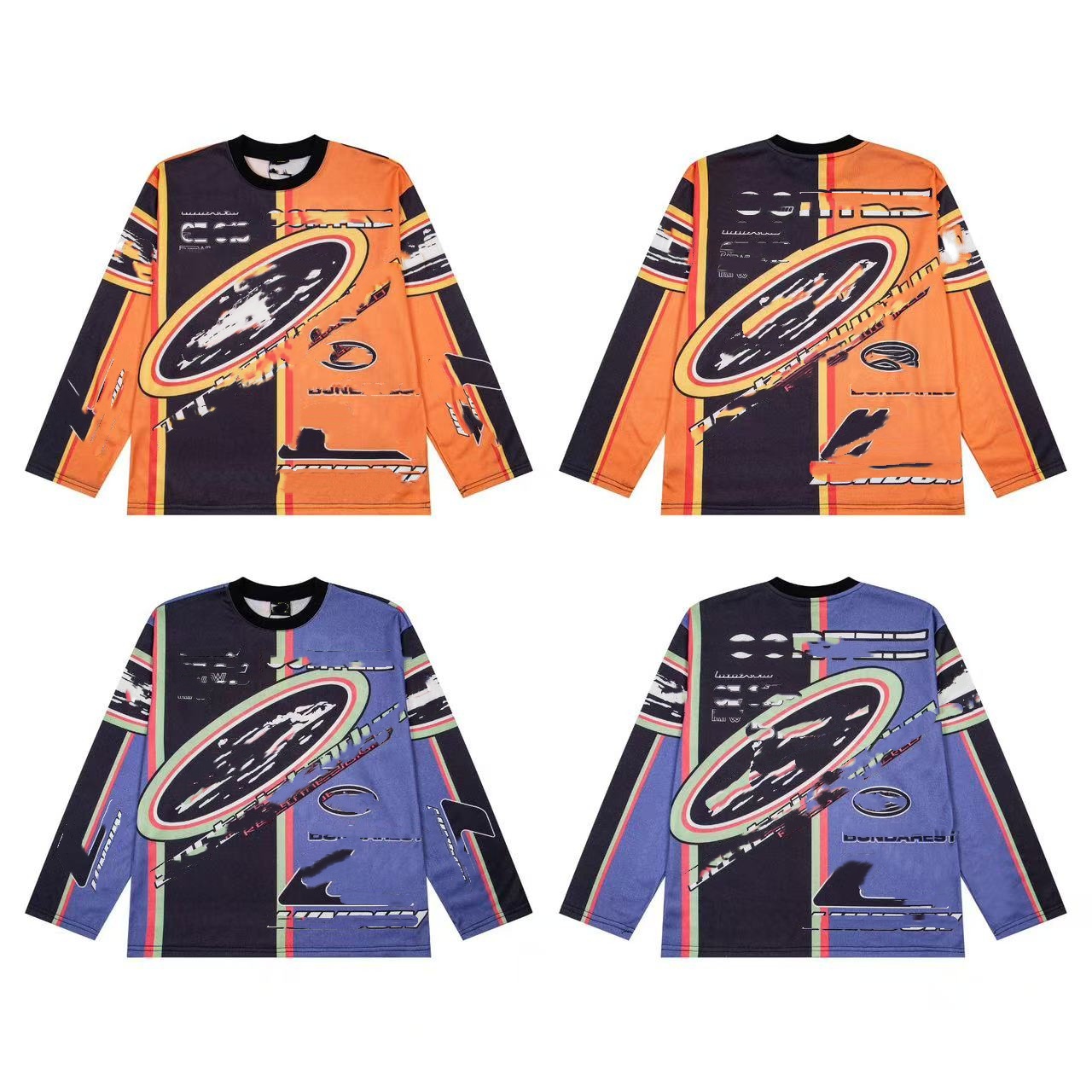 C Nouveau modèle de maillot de course entièrement imprimé - sweat à capuche décontracté décontracté et polyvalent