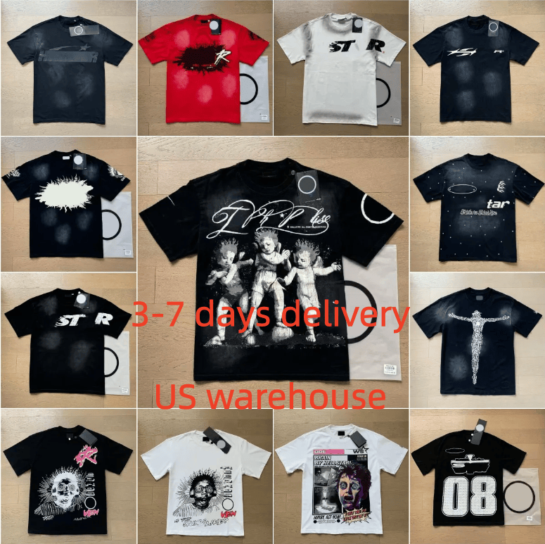 High Quality hoodie designer t shirt graphic tee Helles Starly clothing clothes hipster washed fabric Street graffiti Lettering foil print Vintag-image-755042667