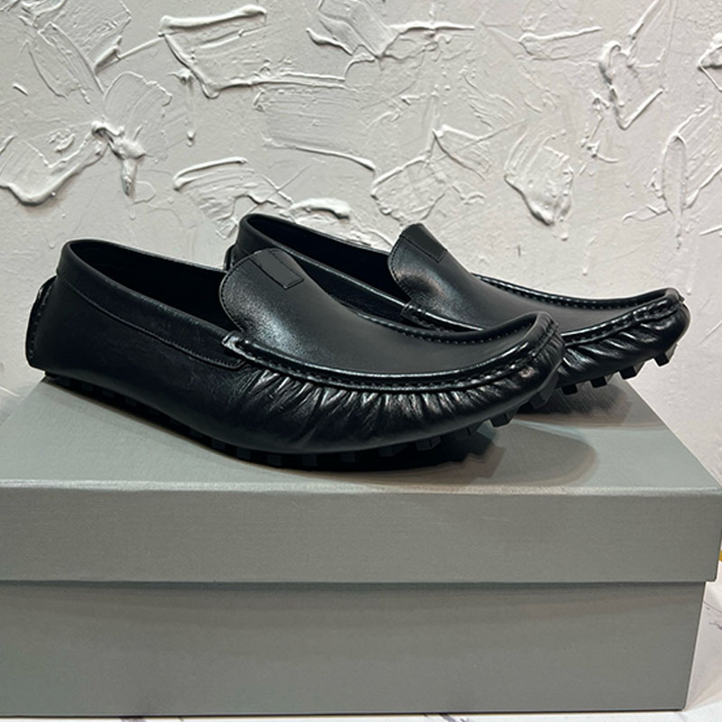 Mocassins en cuir souple de qualité supérieure pour homme, chaussures de conduite froncées à enfiler, doublure, semelle basse, chaussures de styl