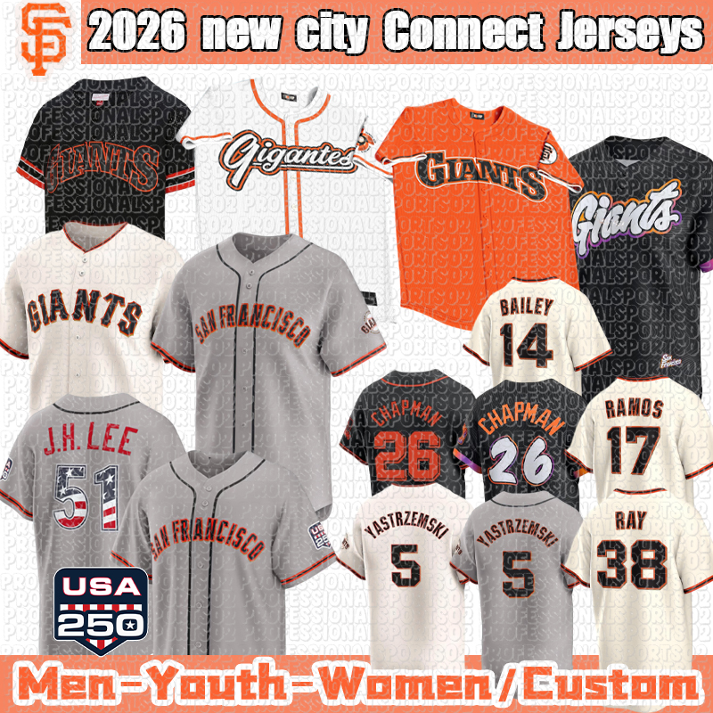 new San Francisco Giant Jersey #62 Webb #26 Chapman #51 J. H. Lee #2 Adames #14 Bailey Logan Webb Matt Chapman Jung Hoo Lee Willy Adames Patrick-image-929494436