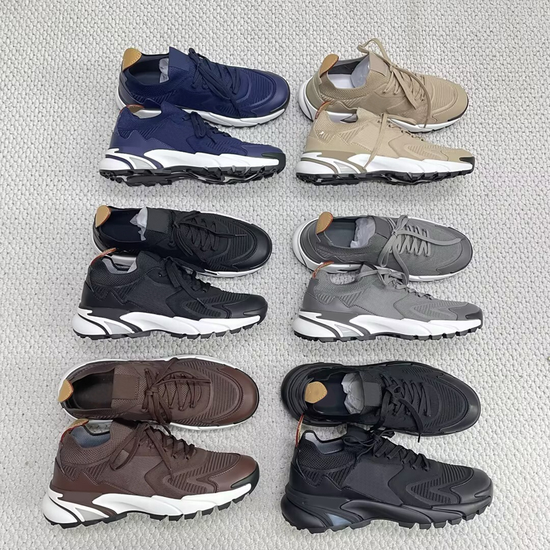 New Runner Tatic Sneaker Designer Knit Shoes For Men Luxury Casual Shoes Black Grey Navy Blue Breathable Running Shoes 892