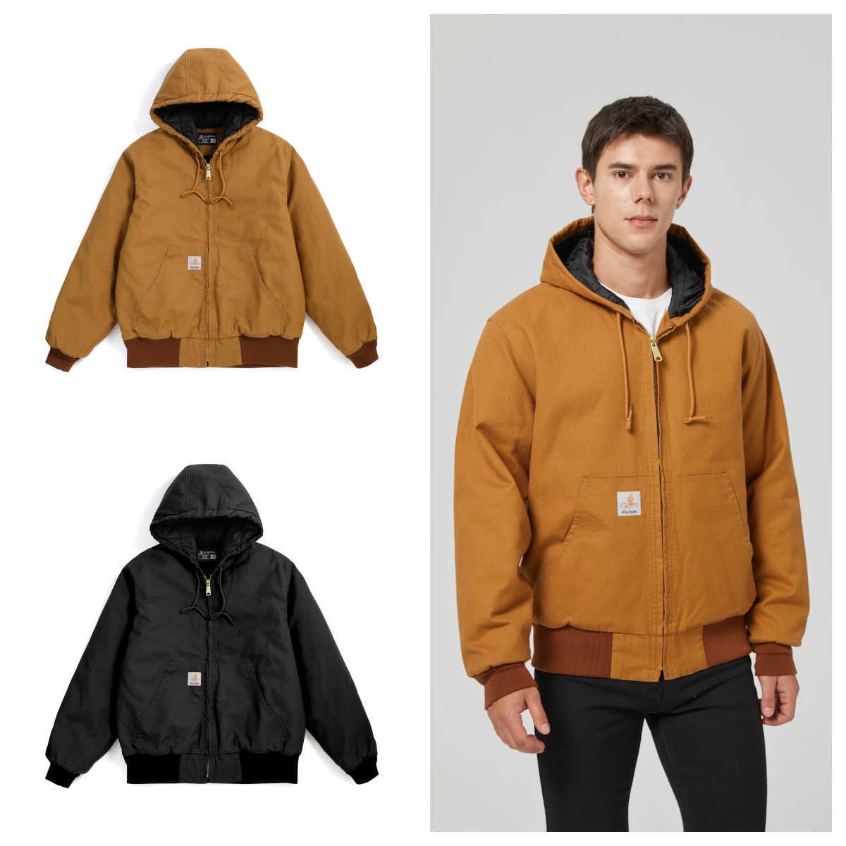 Jackets Mens Winter J140 Active Jacket Quilted 90s Vintage Washed Work Wear Duck J130 Canvas Hooded Y2k Designer Oversize Bomber Detroit Men And Par