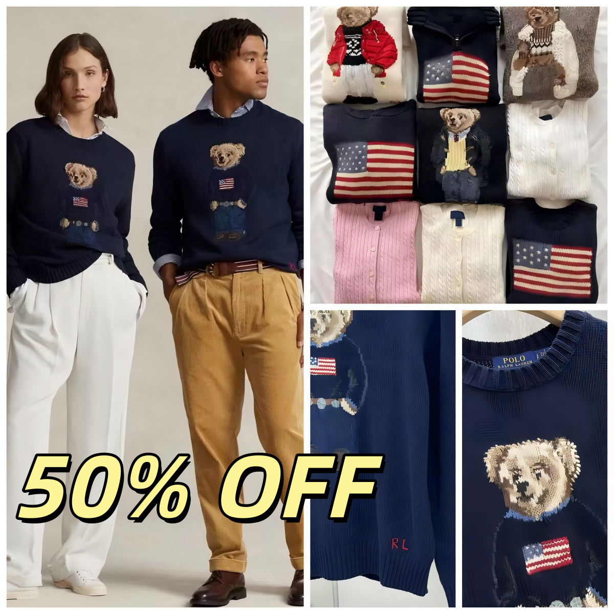 Designer Polo Bears Sweater Womens Bears Sweaters Knitted Cotton Crewneck Sweater winter soft Basic Knit Embroidery Winter Pullover Casual Pulls Kni