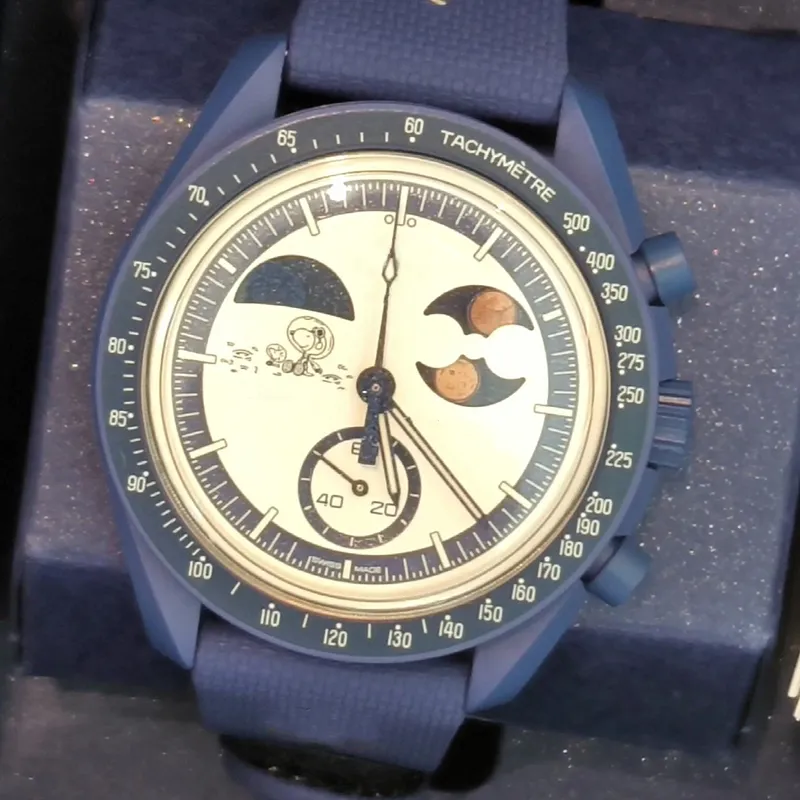 Bioceramic Planet Moon Mens Watches Full Function High Quality Quarz Chronograph Watch Mission To Mercury 42mm Nylon Luxury Limited Edition Master W