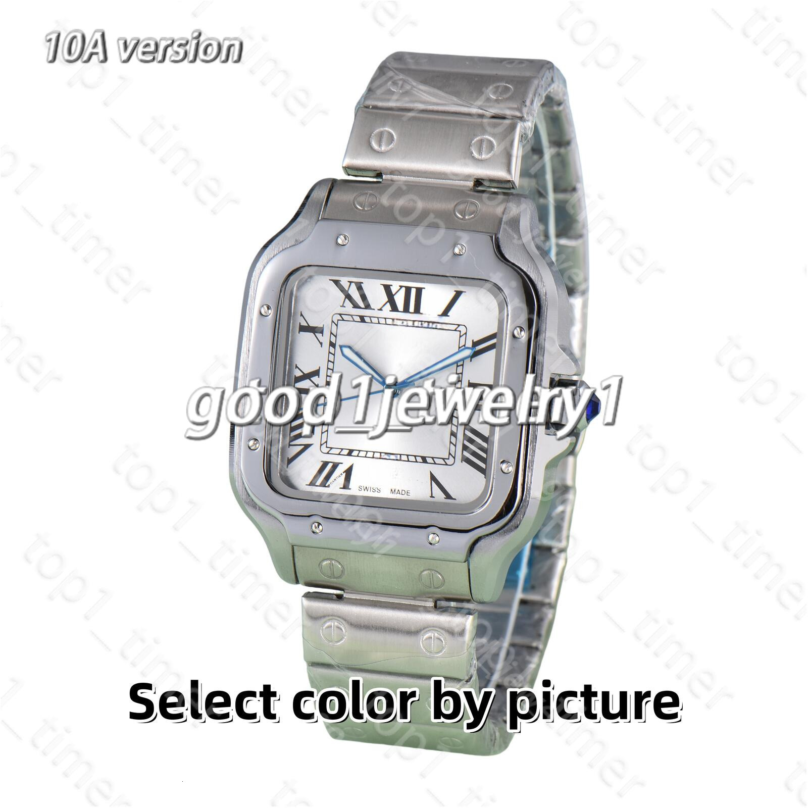 Designer Cartiierwatches 10A Santoswatch Mens Tenly Stainless Steel LuxuryClassic 39mm Watches High Quality Santoly Watch Automatic/quartz Watch Wti