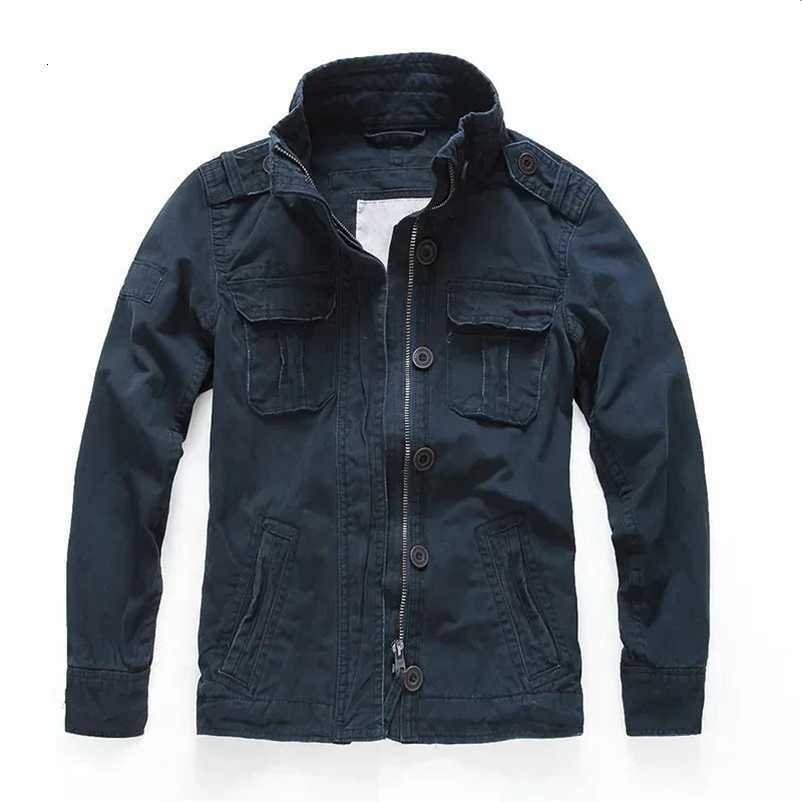Jacket Men Men M65 Denim Retro Cargo Jacketes Outdoor Multi Pockets Camo Tops Field Casual Fashion Hiking Coats Uniform L26630