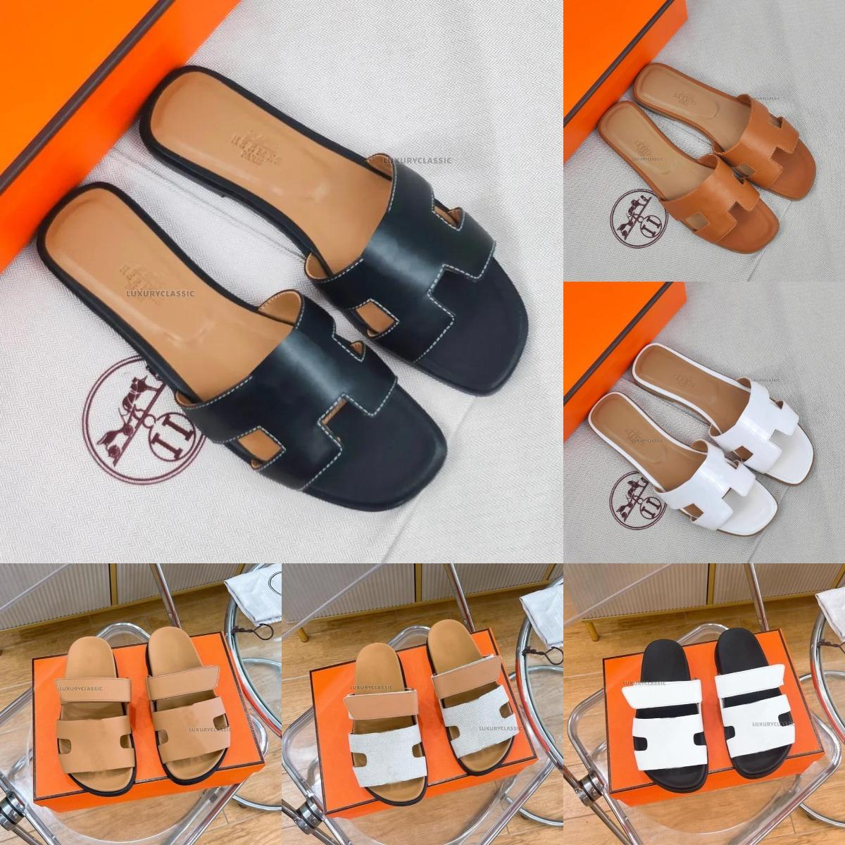 With box Designer Sandals Men Women's Sandals Slippers Fashion Floral Slippers Leather and Rubber Flats slides Sandals Summer Beach lightwei-image-918510883