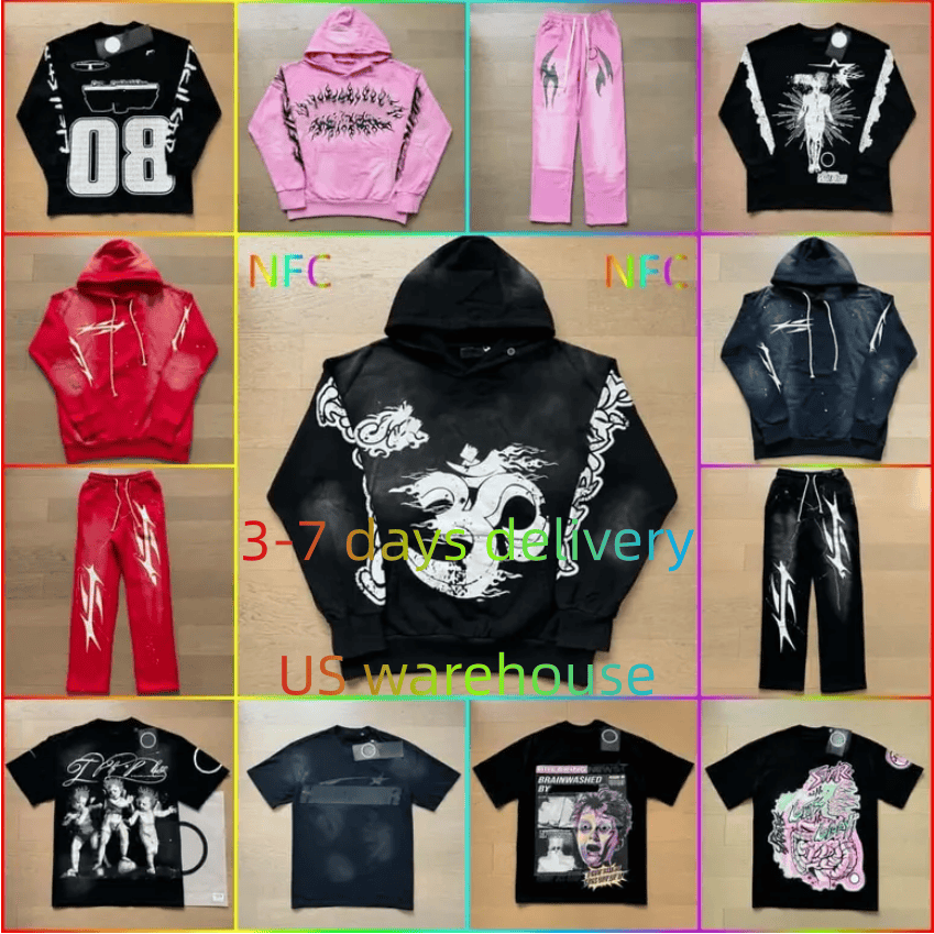 High Quality T shirts hoodie set mens t shirt short designer shirt Helles Starly for men women short sleeve Streetwear Men Graffiti Tee printed c-image-904890832