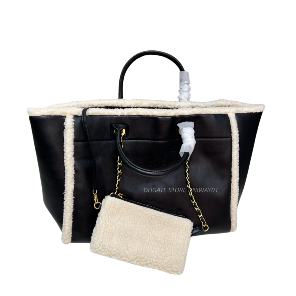 High Quality Designer woman shoulder bag handbag Totes women ladies purse Genuine leather 38cm black brown with pouch