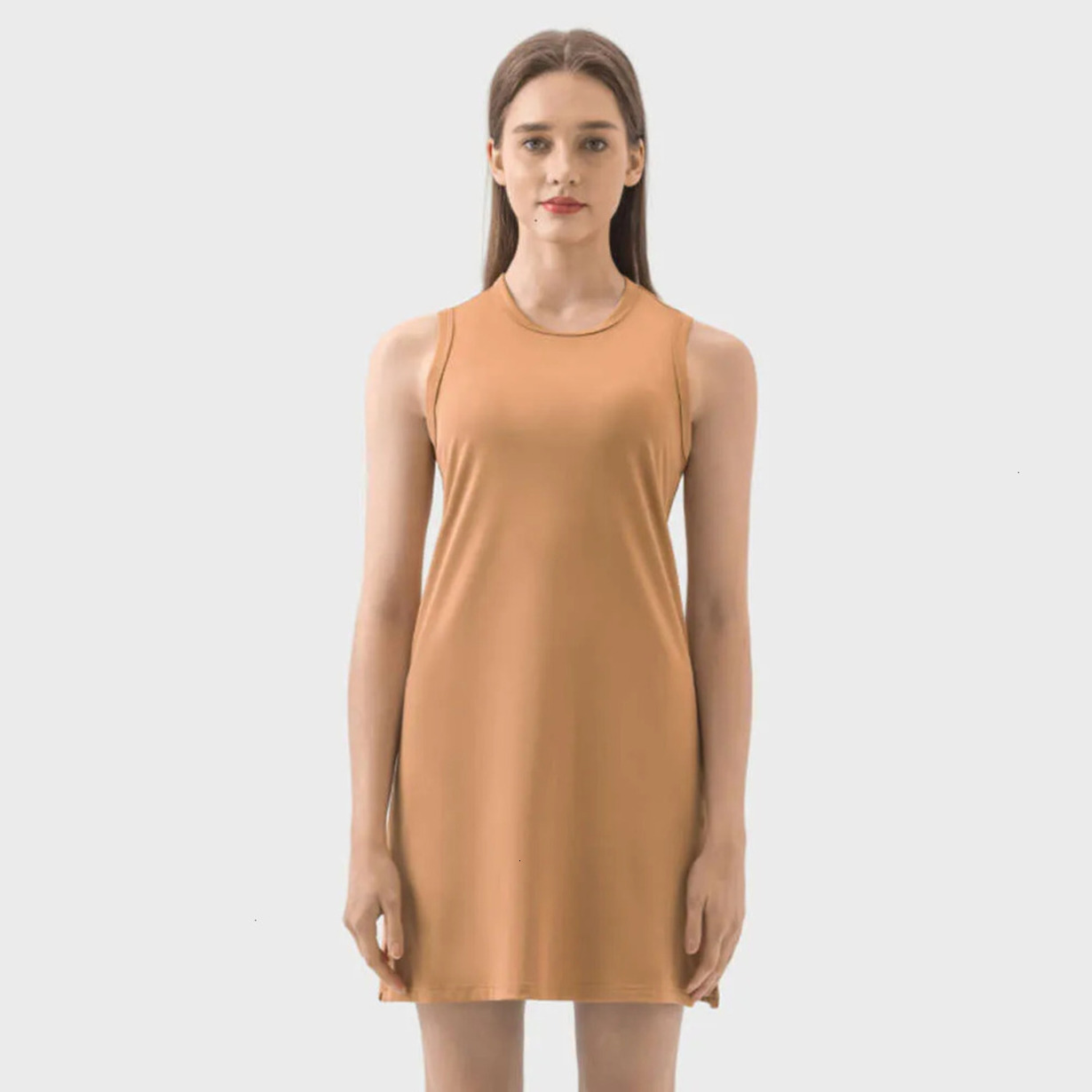 2026 Gym Clothe Set Women Yoga outdoor Outfits Dress L-29 Summer Naked Workout Set Tennis Skirt One-Piece Underdress Breathable Sports Shirt Elastic