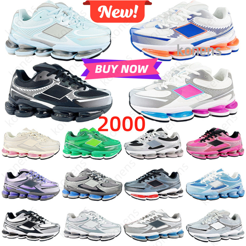 2000 Scarpe firmate anni 2000 Nuove scarpe da ginnastica scarpe da corsa Blu Grigio Crema Donna Uomo Running Luxury Trendy Scarpe sportive in mesh t