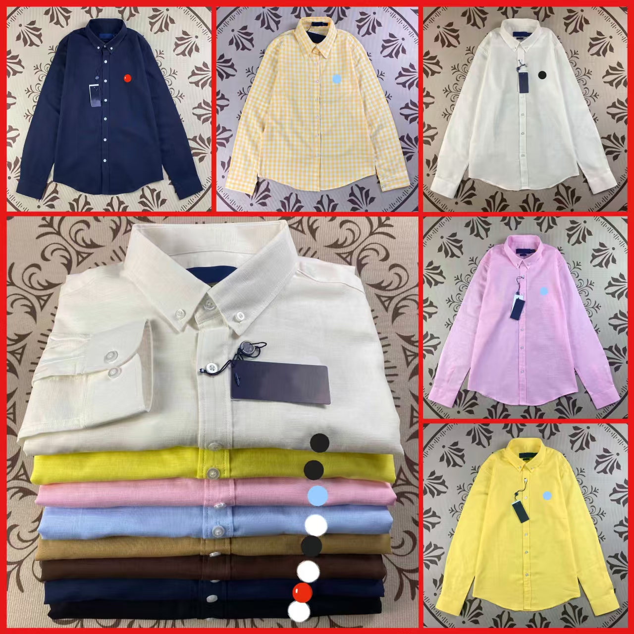 Designer Shirts Men Summer Breathable Linen Long Sleeve Shirts Vertical Blue White Stripe Lapel Collar Loose Casual Button Down Tops With Tiny Em