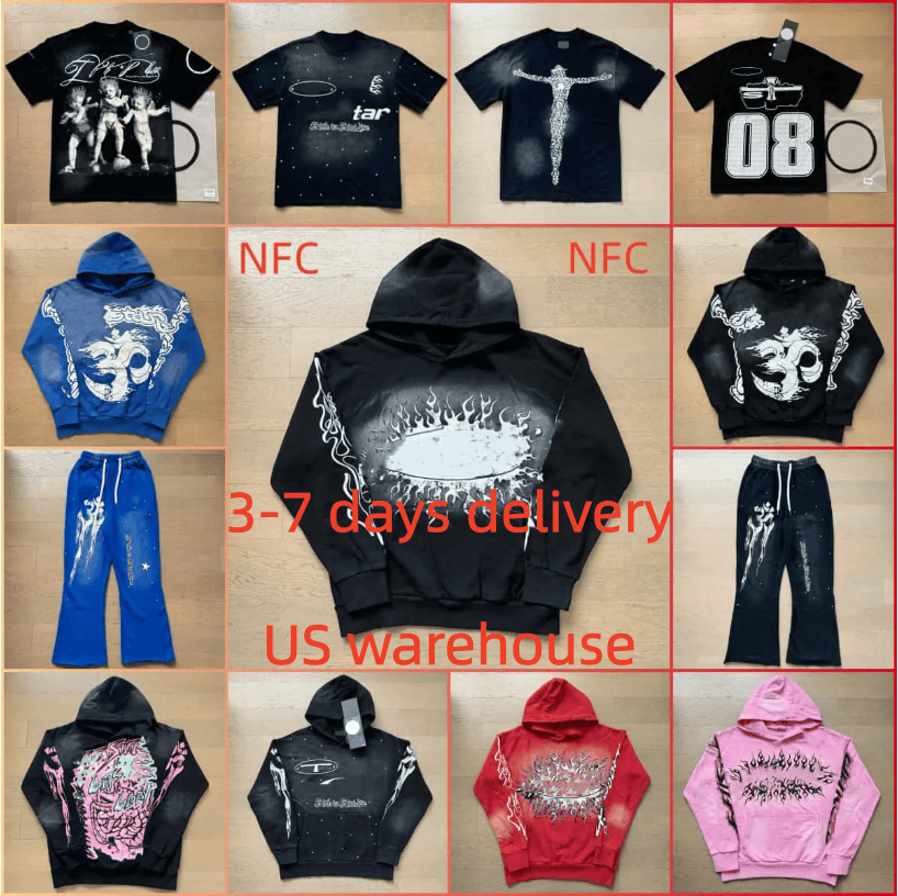 High Quality hoodie Designer t shirts Helles Starly Pullover Mens And Women Hoodie Classic Graphic Tee Hip-hop Fashion Top Pure Cotton Clothing S-image-958693947