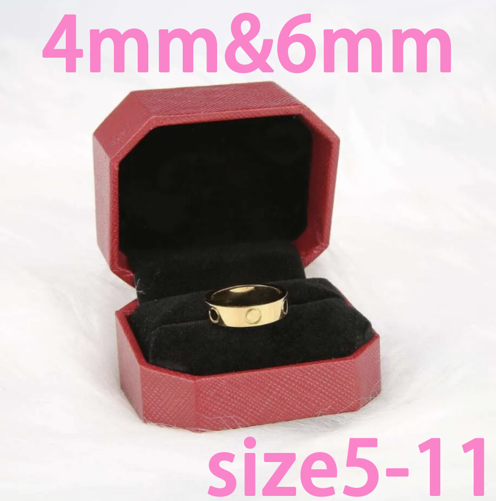 Classic Ring designer jewelry for mens women Titanium steel Gold-Plated Gold Silver Rose Never fade Not allergic -lovers couple rings gift size 5-image-476277551