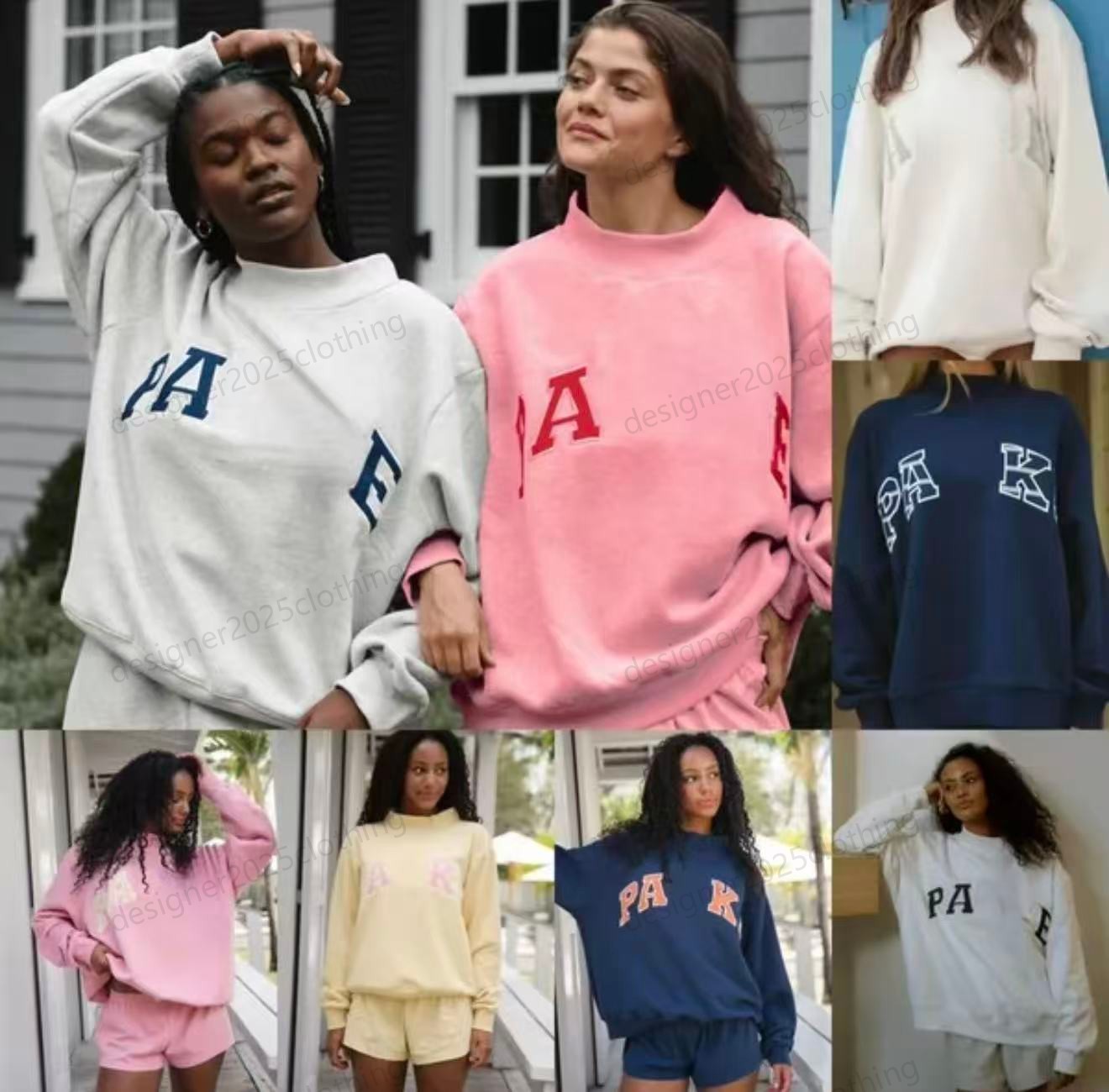 parke designer womens hoodie clothes sweatshirt mens mockneck pure cotton spring autumn outdoor casual hoodies daily outfit woman loose fit sweatshi