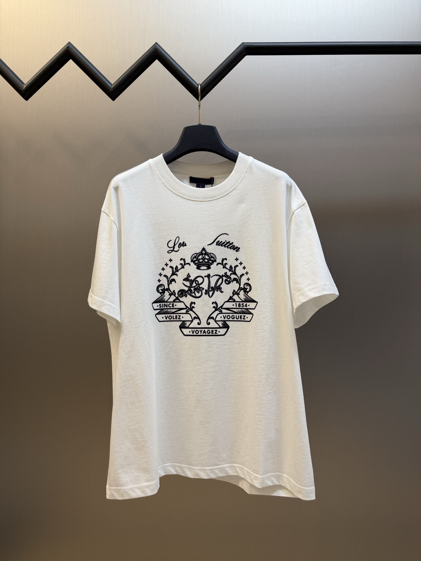 T-shirts pour hommes Polos Col rond brodé et imprimé style polaire vêtements d'été avec street pur coton wf78T