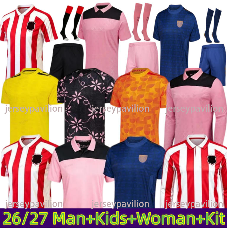 Sunderland 2026 2027 NEW Soccer Jerseys STEWART SIMMS ROBERTS AMAD CLARKE DAJAKU EMBLETON EVANS O'NIEN 25 26 27 Football Shirt Men Kids