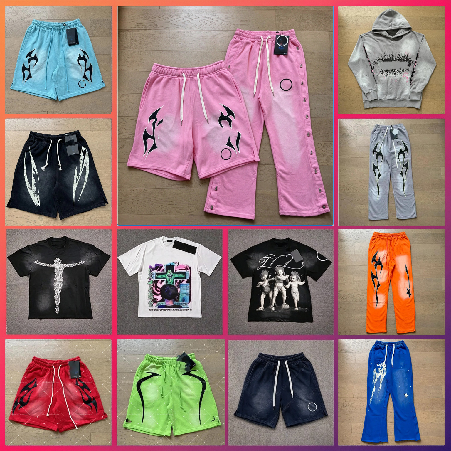 Designer Mens Shorts Letter Printed shirt tee hoodie and Pants big men Oversize Knee Length Sweatpants Hip Hop Y2K Vintage Washed Luxury hippie Wome