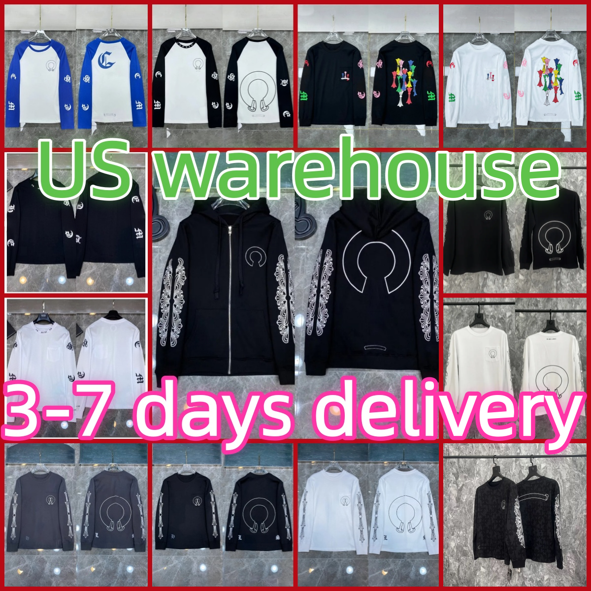 High Quality hoodie Men Designer shirt Chrome Long Sleeve New Men hoody Fashion Hoodies Sweatshirts Hip Hop Running Jacket Pullover Hooded Cardigan