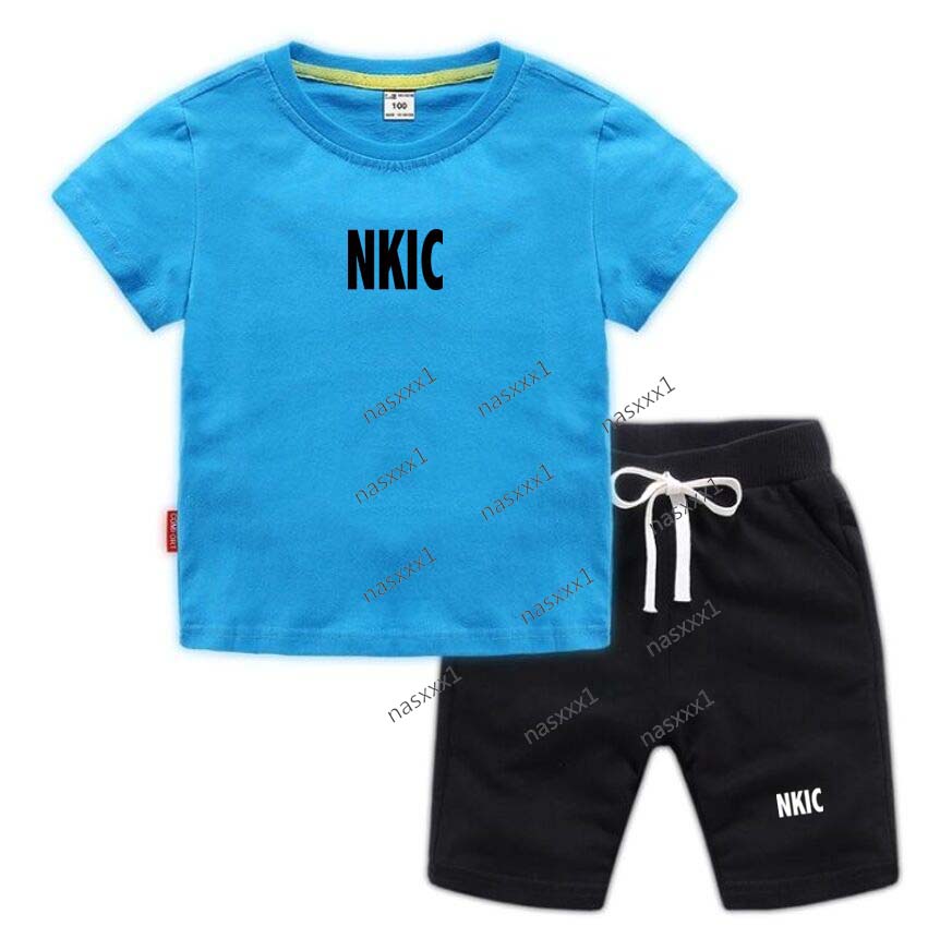 Summer Girls Casual Letter Print Outfits Children's Shorts Sets Kids T Shirt and Shorts Two Piece Set Outdoor Brand Sportwear