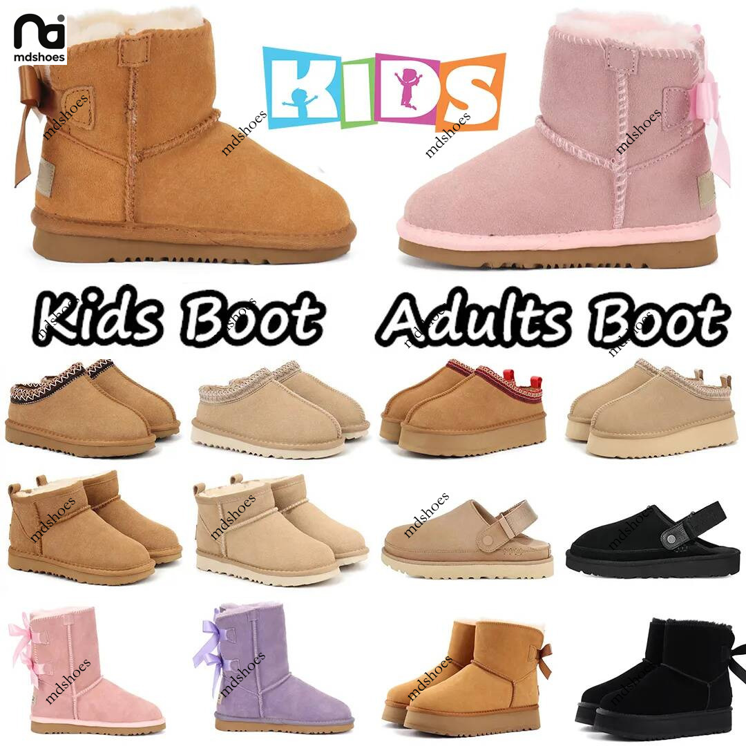 Kid Boot Toddler Boots Womens Boot Tasman Slippers Baby Australia Child Snow Boot Children Boys Girls Winter Boot Ultra Mini Boot with Bowtie