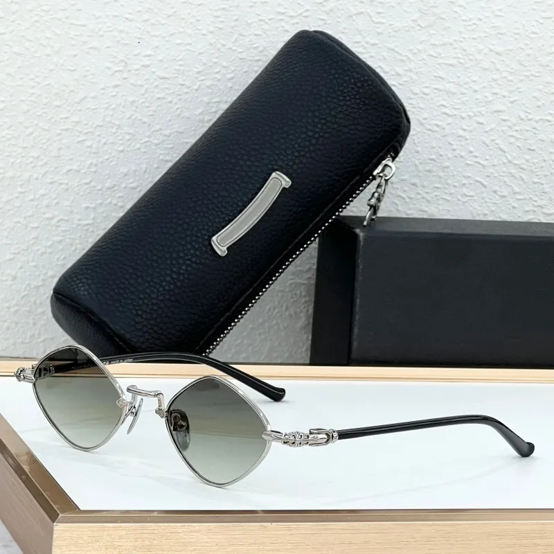 New Chro~ DIAMOND DOG Eyewear TOP Quality Designer Sunglasses Fashion Luxury Brand Classic UV400 Polygons Metal Frame for Men Women With Original Bo