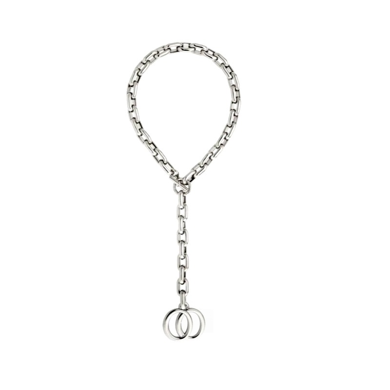 Ensemble de bracelets et colliers avec pendentif en forme de lettre épaisse, bijoux de Couple classiques et polyvalents à fermoir OT