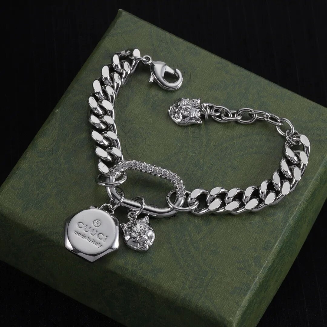Fashion Mens Silver Bangle Unisex Designer Bracelets Jewelry Womens Classic Chain Fashion Charm Jewelry For Women