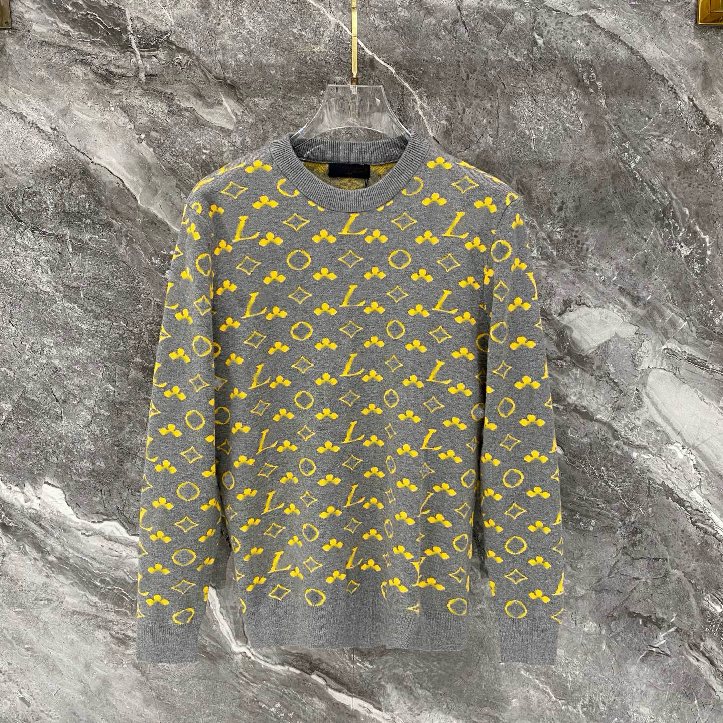 Designer Brand Clothing High Quality Men's Sweaters Full Jacquard Round Neck Knitted Hoodies Long Sleeve Sweaters Wool Sweaters