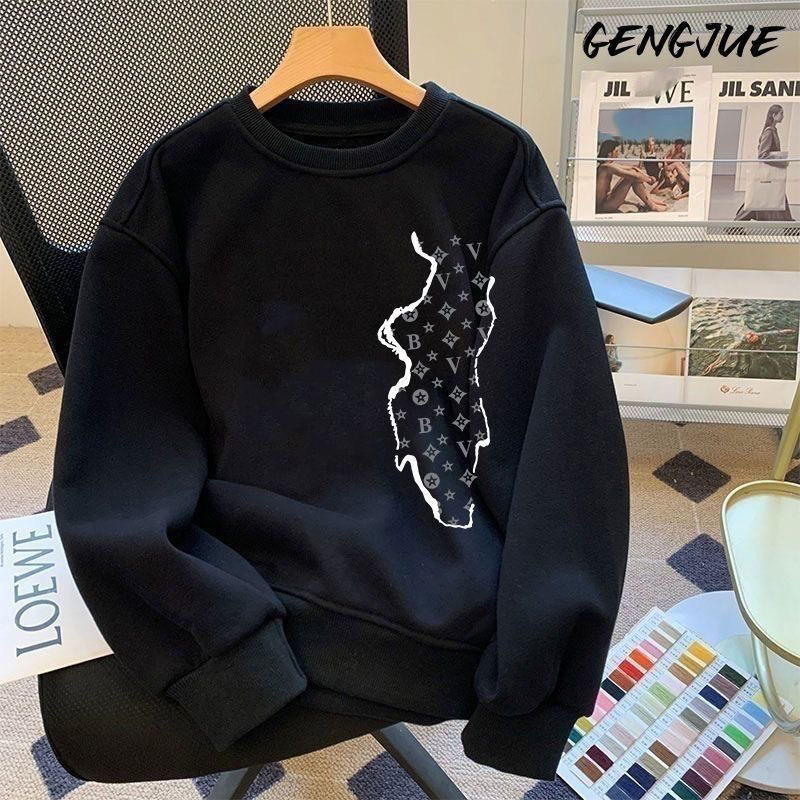 American-style heavyweight crewneck trendy hoodie perfect for couples versatile and stylish for fall and winter88