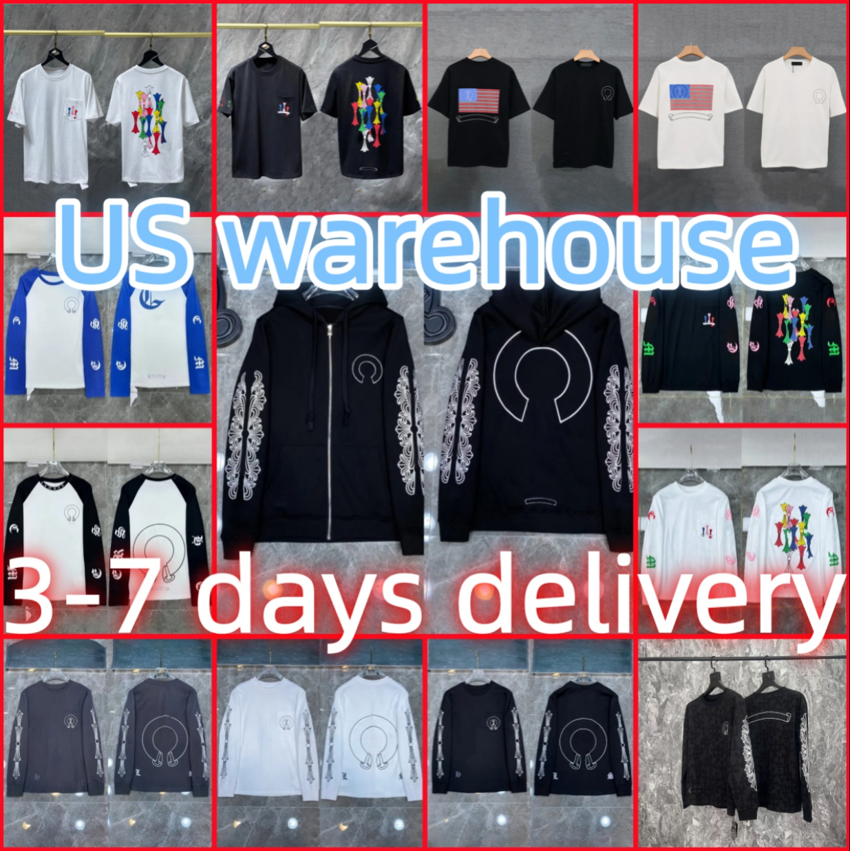 High Quality hoodie Men Designer shirt Chrome Long Sleeve New Men hoody Fashion Hoodies Sweatshirts Hip Hop Running Jacket Pullover Hooded Cardig