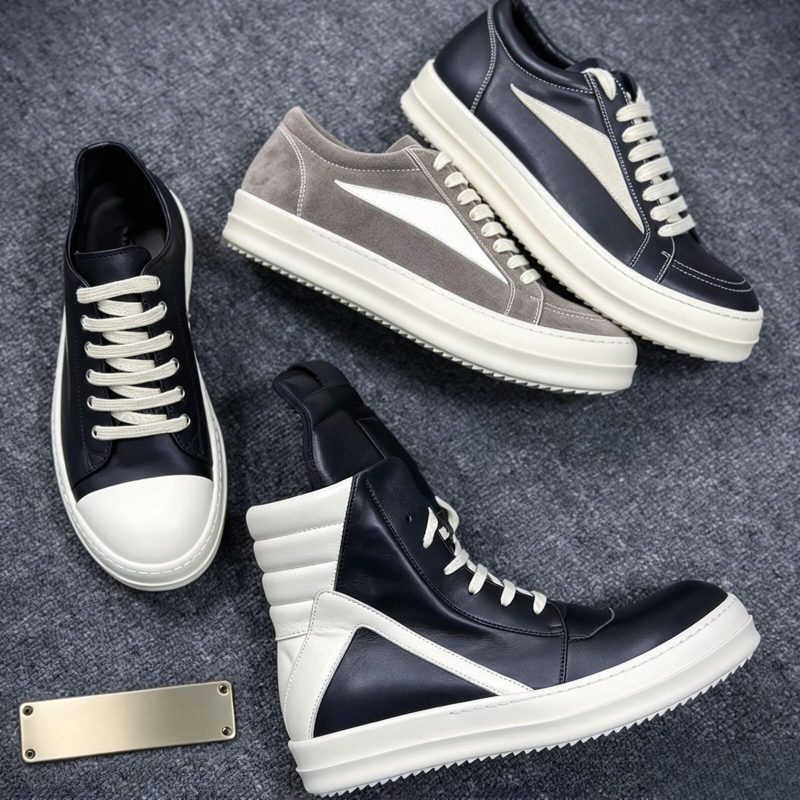 2027 NEW Fashionable Designer rocks owenss shoes Casual Runaway Retro Low Top Geobasket Genuine Leather Canvas Suede Running Sneakers Sports Shoes 6