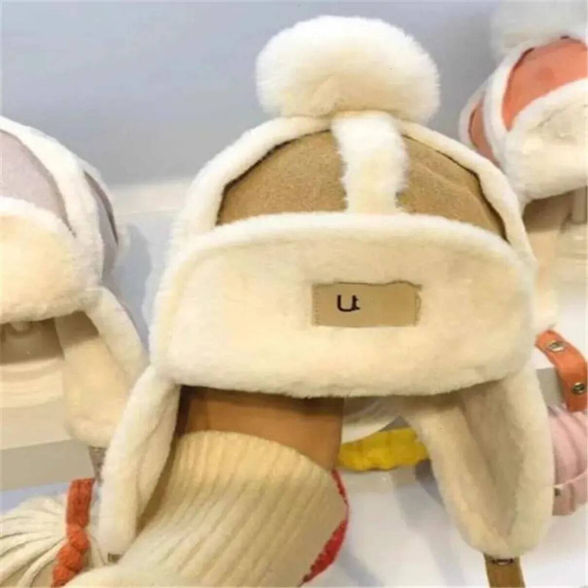 Kids Hats Baby Hair Clip Cute Kid Hair Accessories Cute Kids Knitted Caps Winter Warm Earflap Beanies For Boys Girls 0 3 Years Soft Baby Skull baby