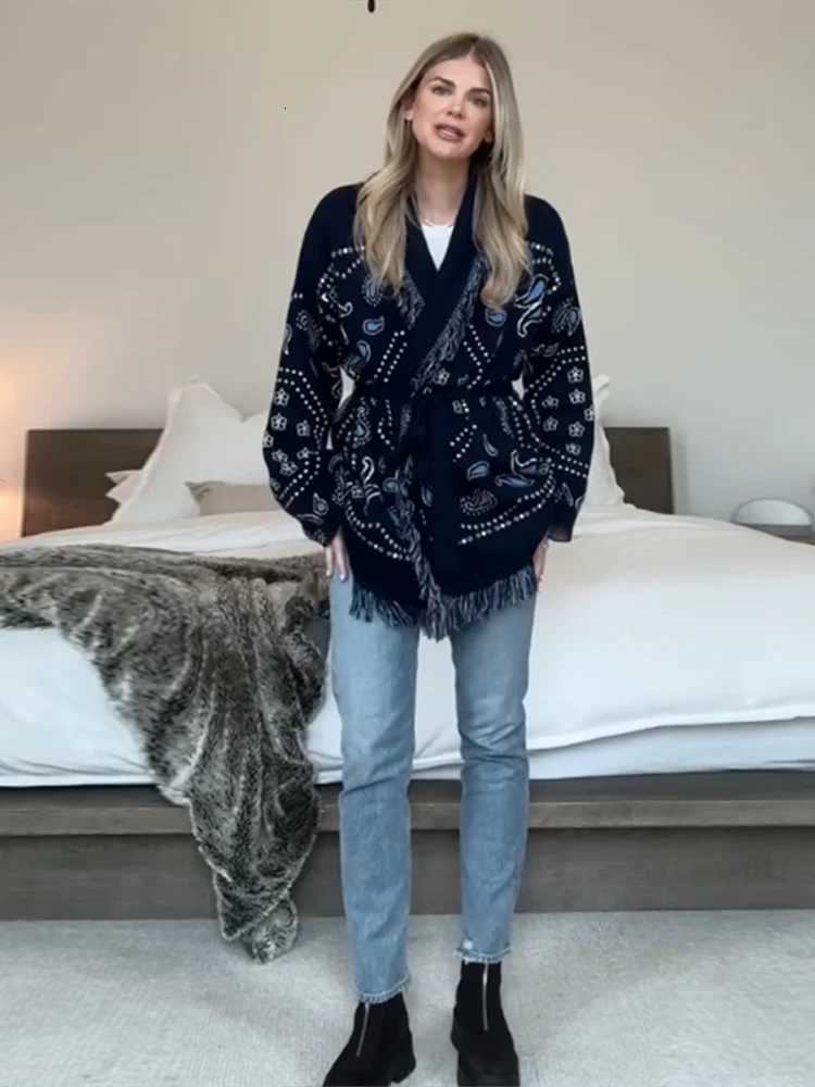 Women's Fur Faux Fur New Street Oversize Tassel Cardigan Woman Shawl Lace Up Colorful Loose Long Sleeves Cardigans Casual Versatile Women'