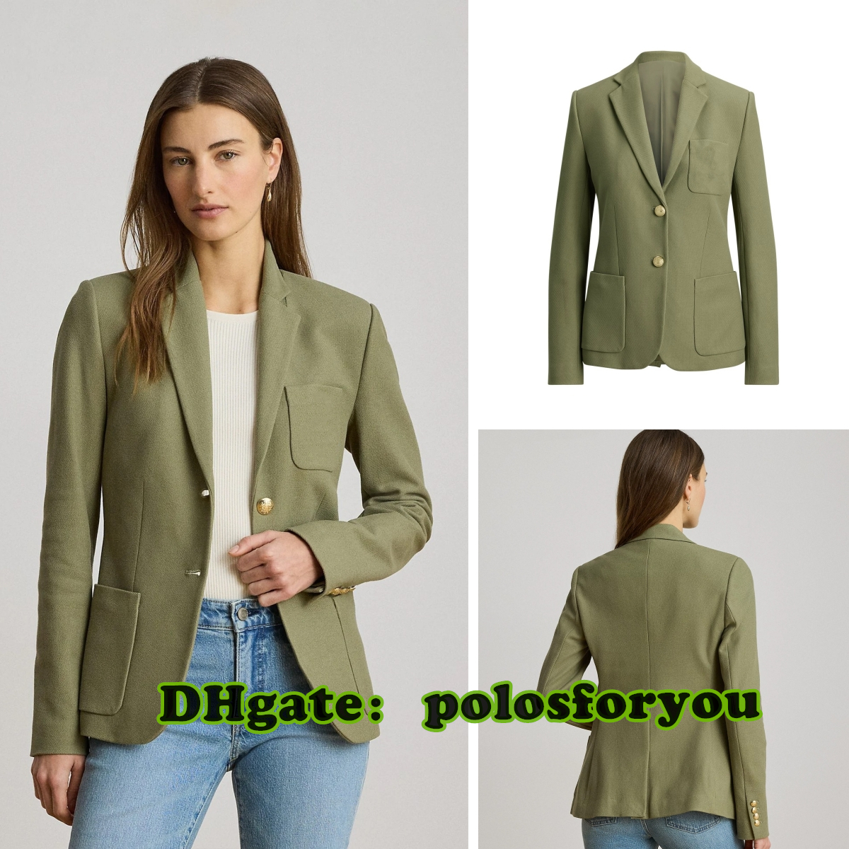 women's jackets Polo Jacket casual suit Vintage high-quality women's clothing temperament pearl cotton micro elastic two button slim fit