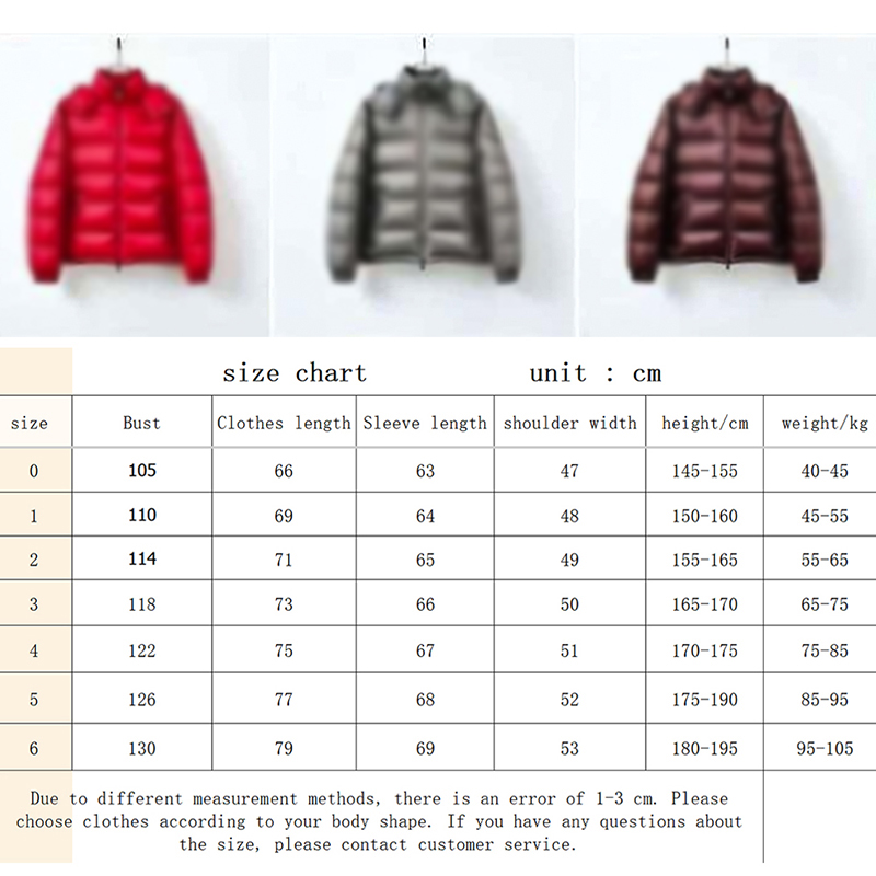mens puffer jacket maire short hoodie puffer jacket designer women pufferjacket letter embroidery winter couple warm thick down coat jacket asian si