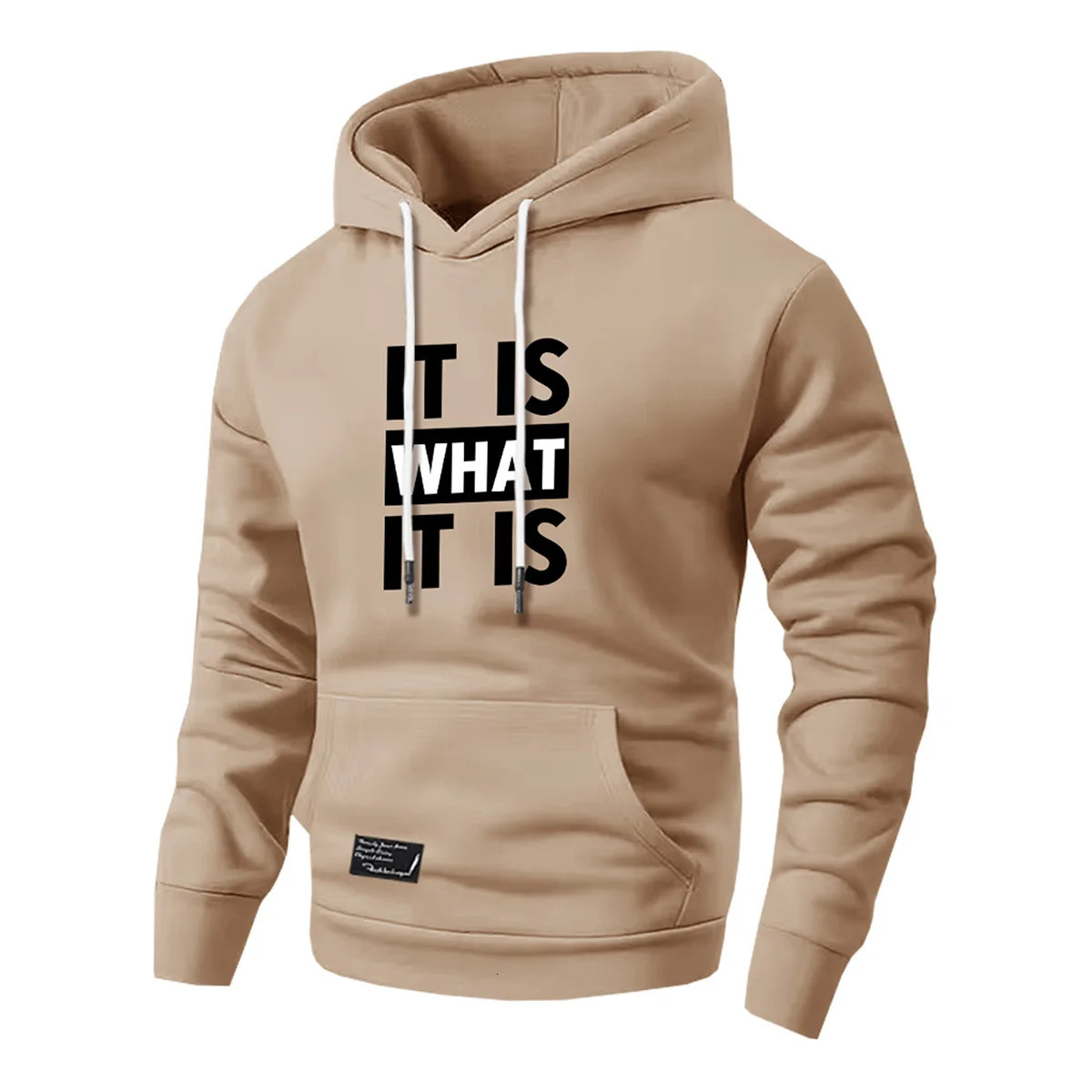 Men's Hoodie Hooded Spring and Autumn Print Comfortable Pullover Loose Jacket Casual Sports Simple Top Suitable for Activities Such as Home 260