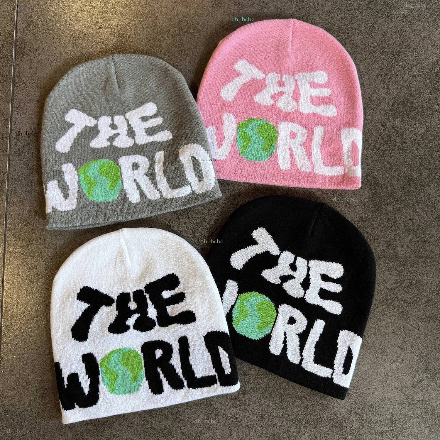Lettre de style de rue américaine jacquard tricoté pour hommes femmes hip hop skateboard oreille protection pull automne et hiver chapeau à la mo