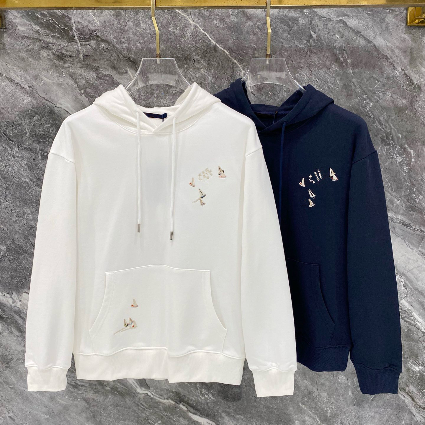 Vêtements de marque de créateurs sweat à capuche pour hommes de haute qualité (à capuche, à capuche) poche kangourou avant à capuche à manches lo