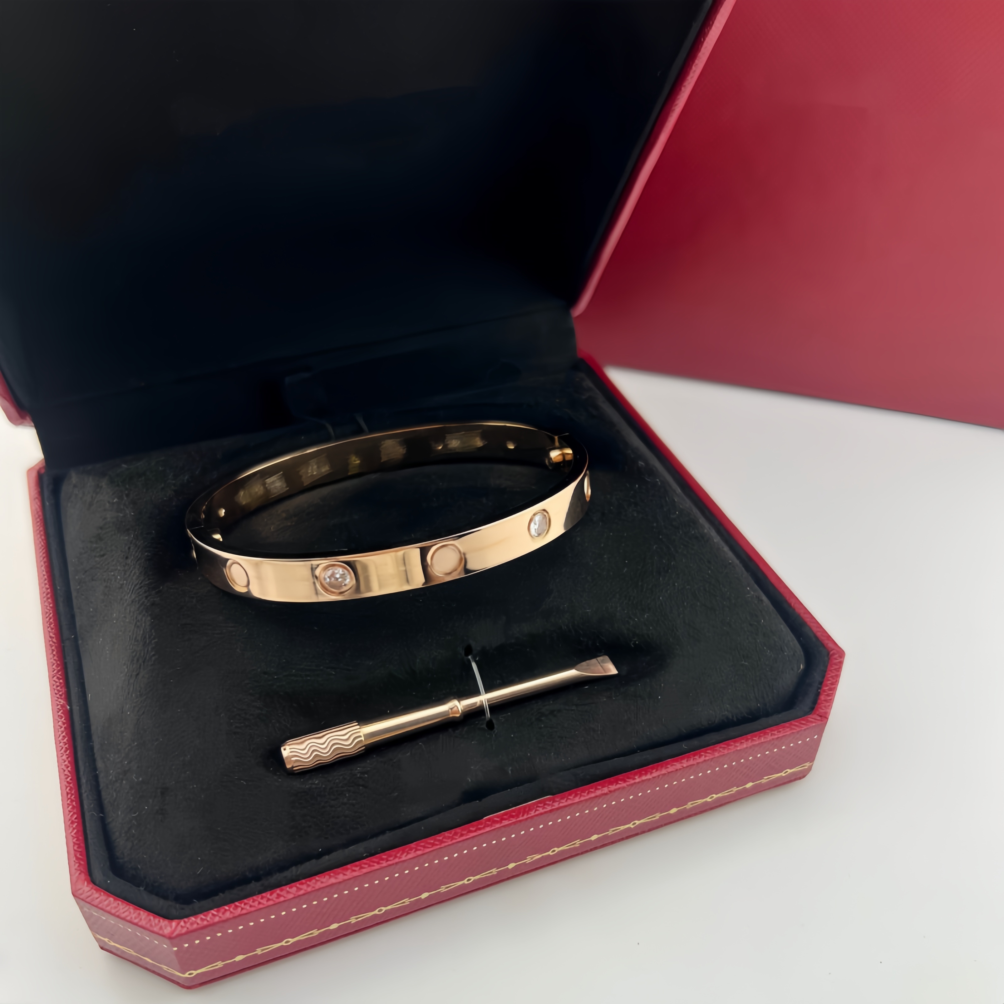 Classic 18K bracelet Creative designer for women gold plated wide screw bracelet men and women's titanium steel luxury fashion jewelry with scr