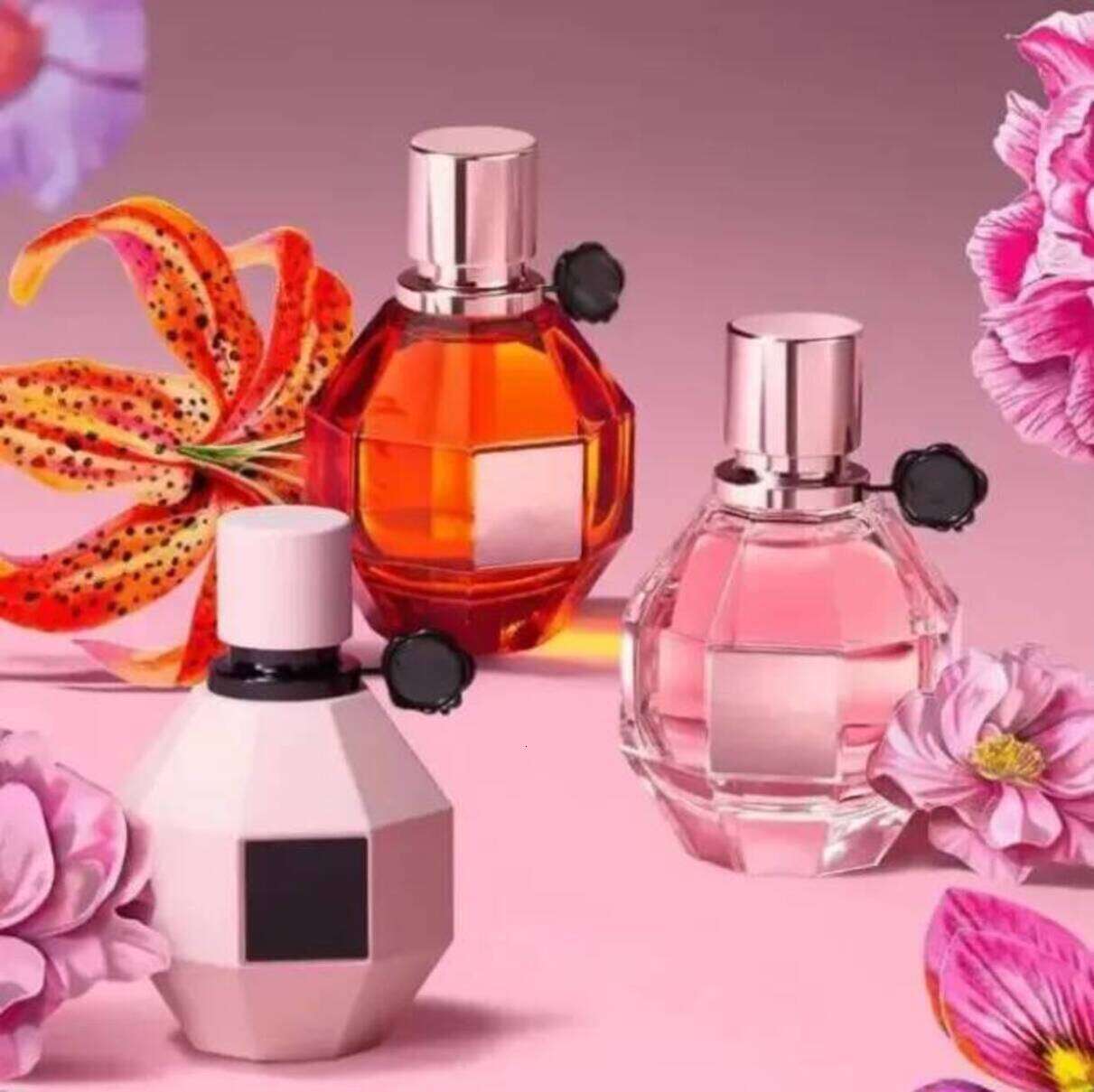 Perfume Fashion Viktor Rolf Perfume Bottle Per Bomb Flower 100Ml Women Fragrance Eau De Parfum Lasting Smell Vr Brand eau de Edp Woman Man Spice