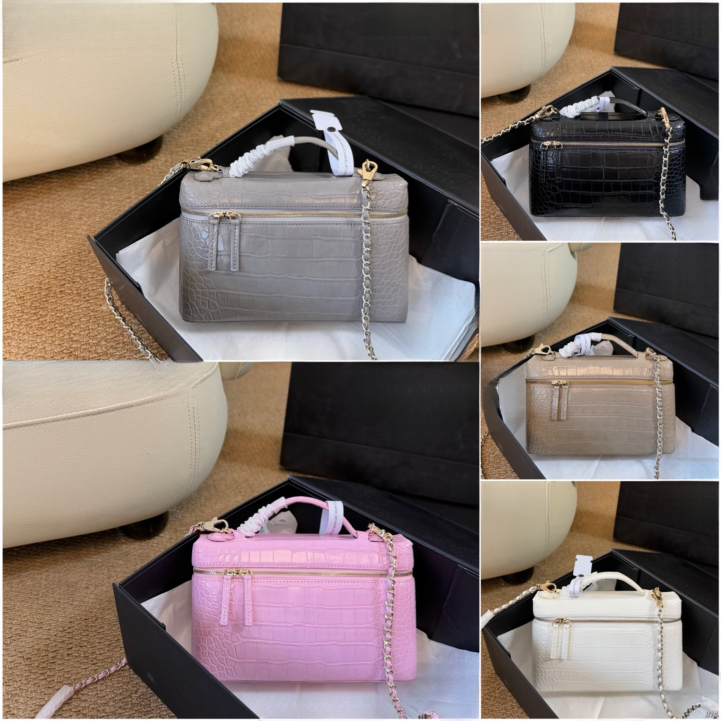 Designer Bag High quality Women Crocodile Pattern Crossbody Bag Leather Shoulder Handbag Double Zipper Chain Strap Top Handle Fashion Purse for frie