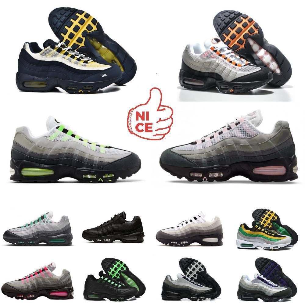 Designer 95 95S Sports Shoes Trainers Mens Big Bubble Neon Honey Black Triple Black White Granite Runner Shoe Speed Yellow Pink Foam Solar Red 2.0 O